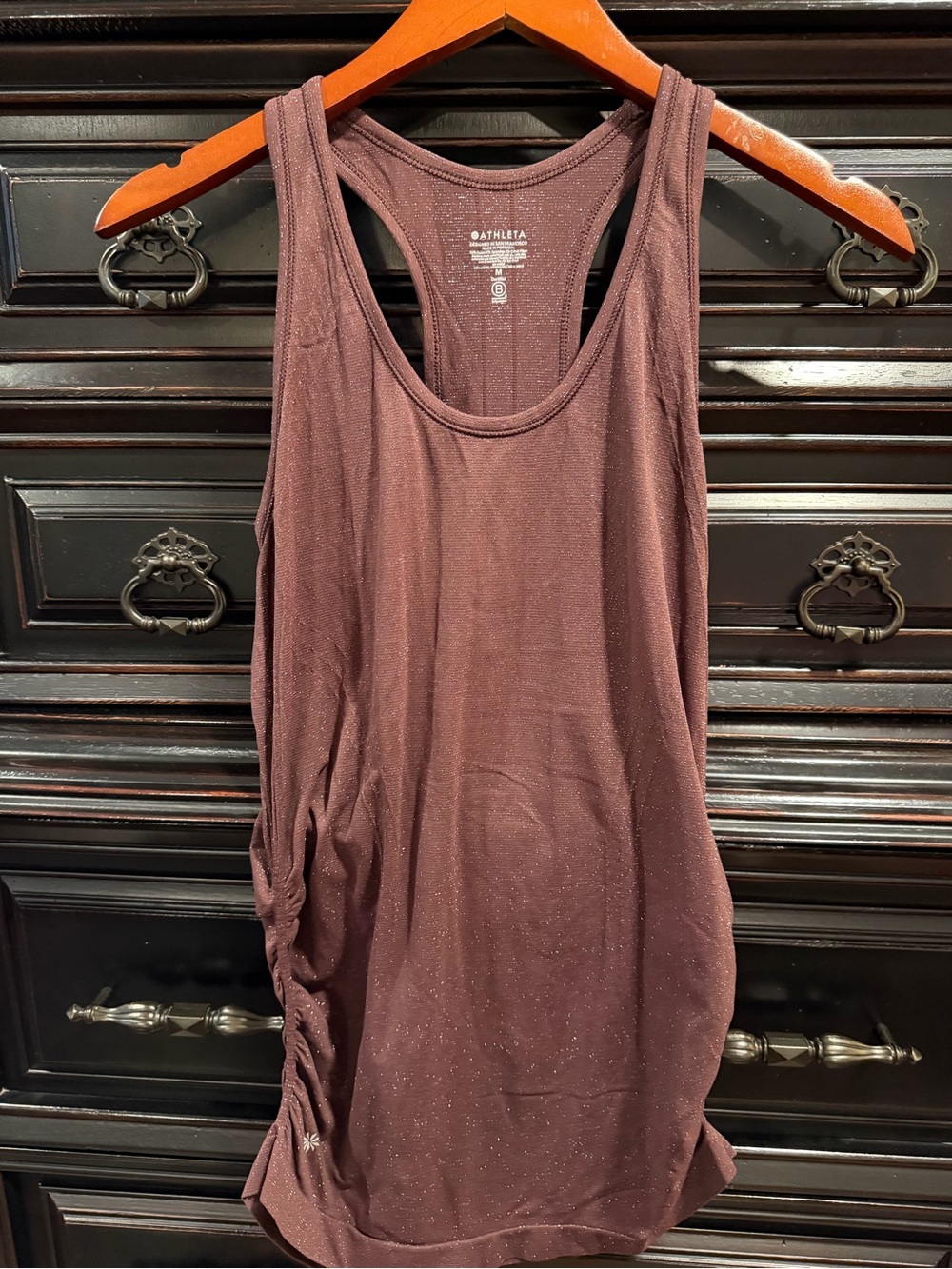 Athleta Women’s Maroon Racerback sparkle Tank Top
